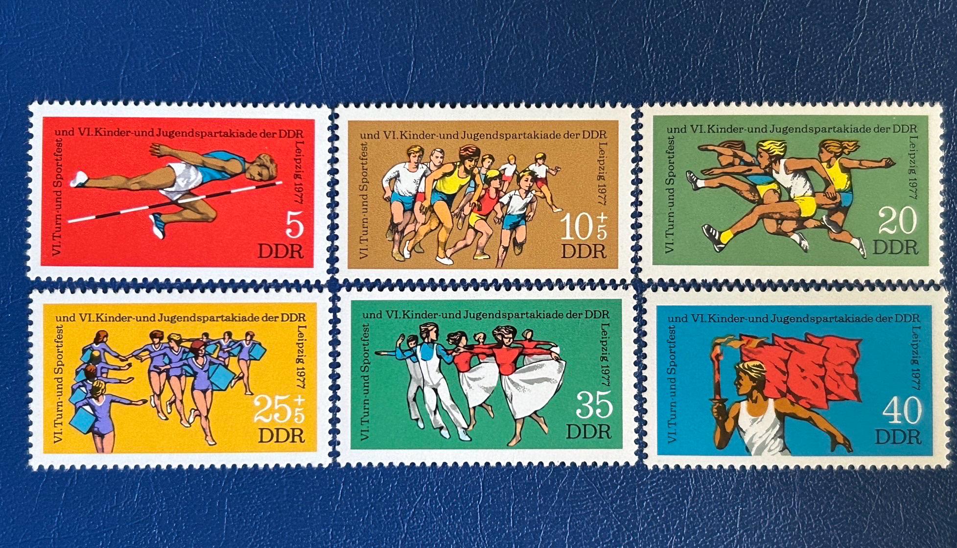 Germany DDR Original Vintage Postage Stamps 1977 Leipzig Sports germany-ddr-original-vintage-postage-stamps-1977-leipzig-sports