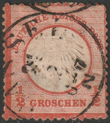 Classic Stamps - Germany 1872 Sc 3 used faulty large thin - On the Ridge  Stamps