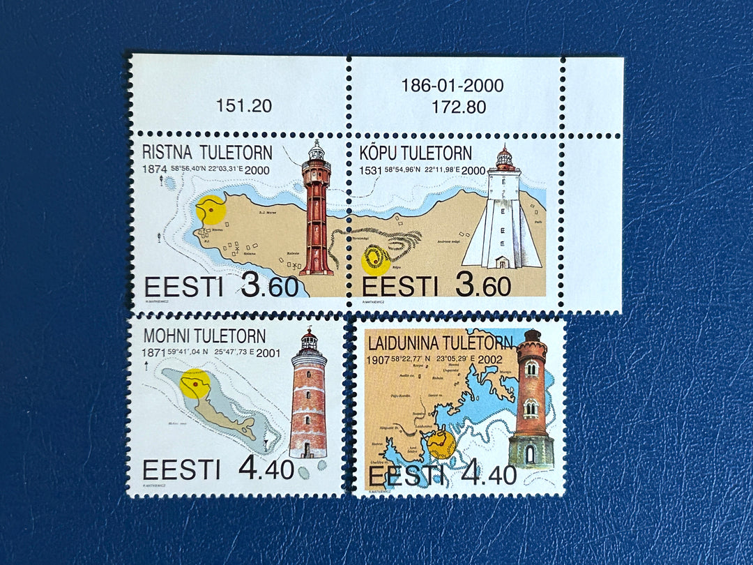 Estonia Sc 309a, 408, 434 Lighthouses 2002-4 MNH**
