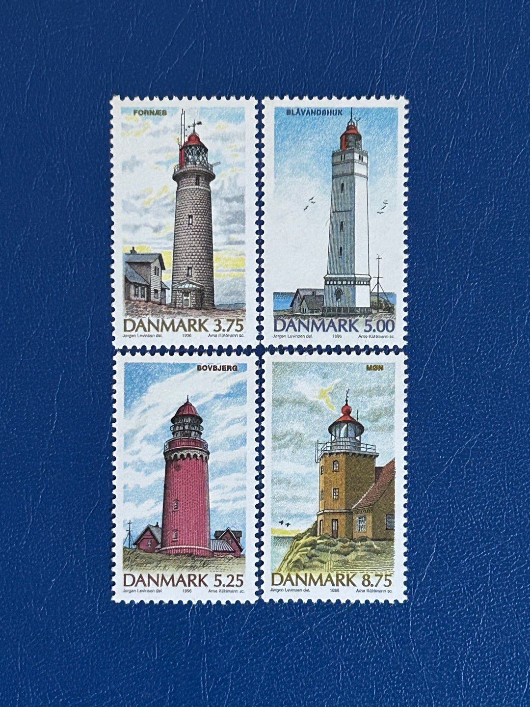 Denmark Sc 1055-8 Lighthouses 1996 MNH**
