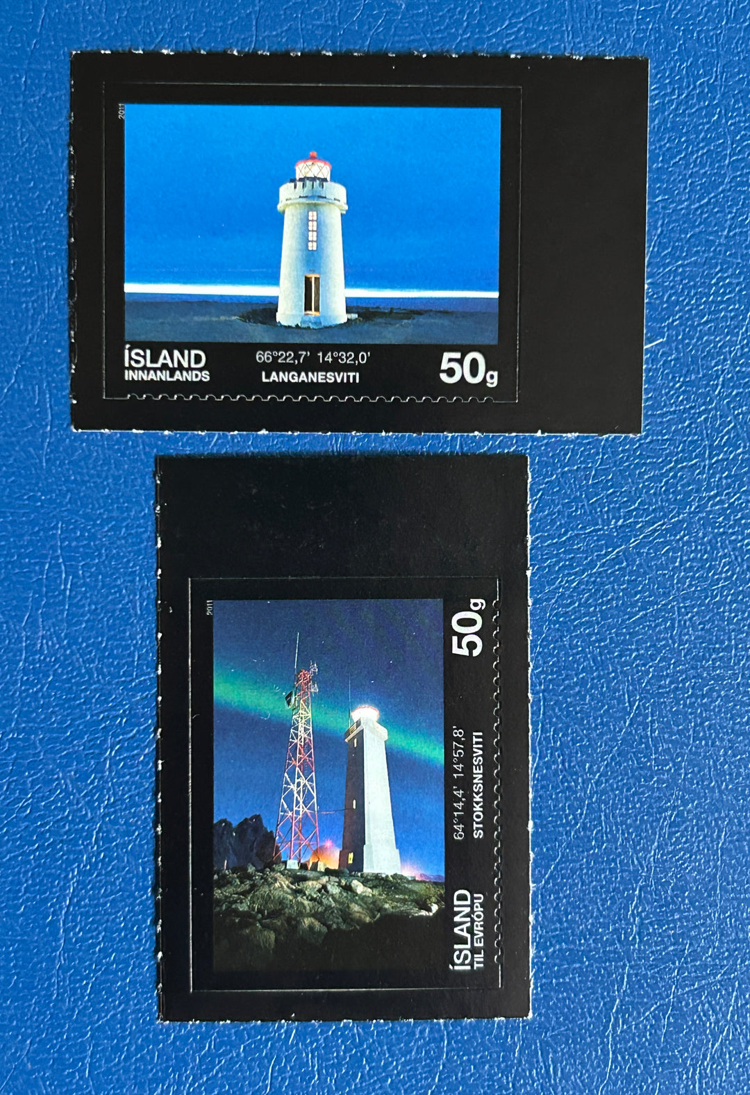 Iceland 1228-9 2011 Lighthouses MNH**