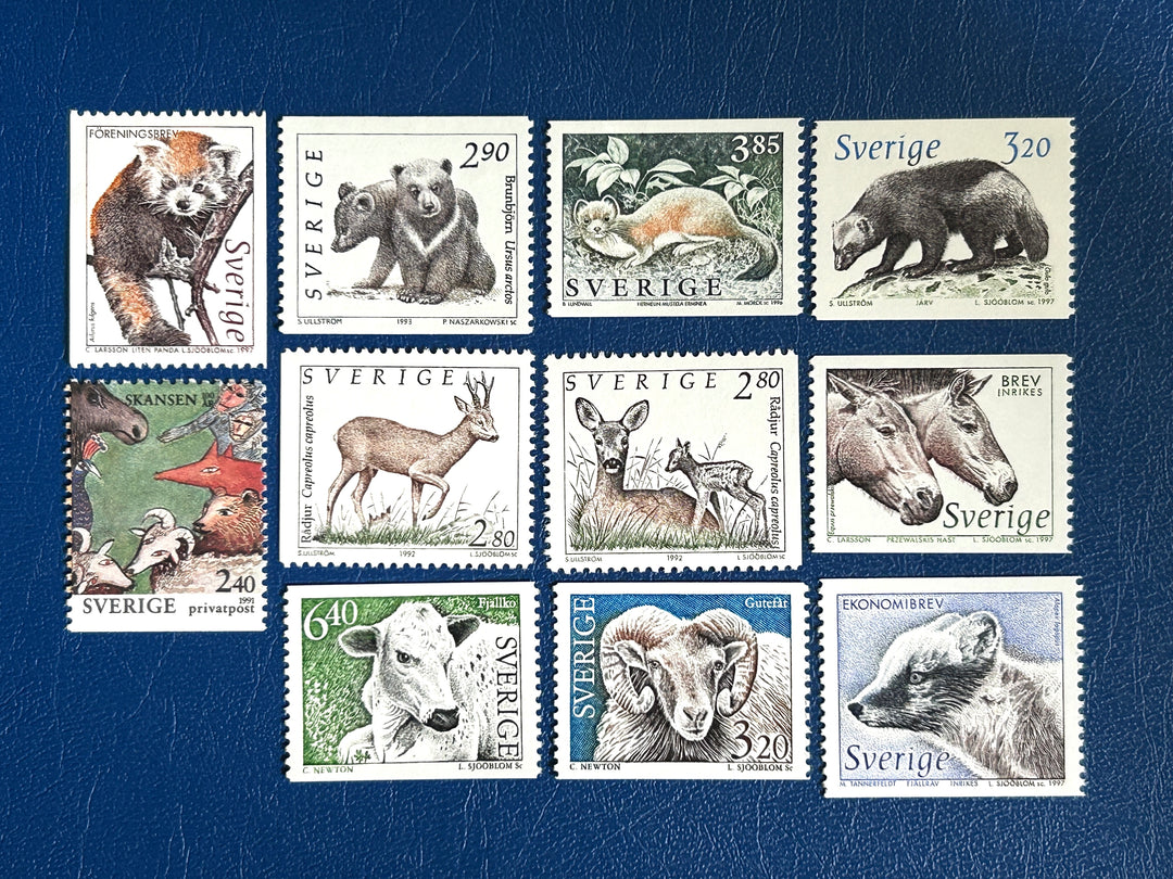 Sweden- 1990s - Animal Mix - MNH** (fauna)