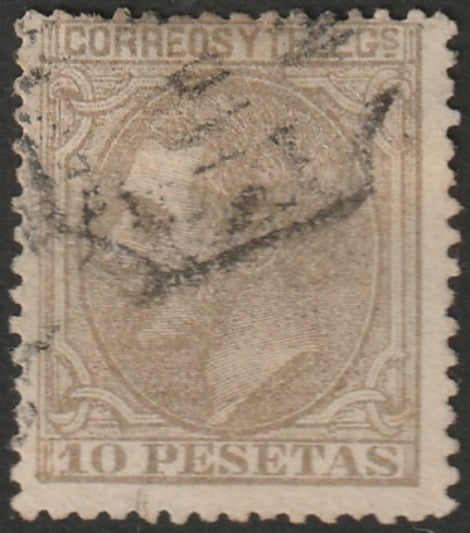 Spain 1879 Sc 251 used ambulante cancel small thin at top