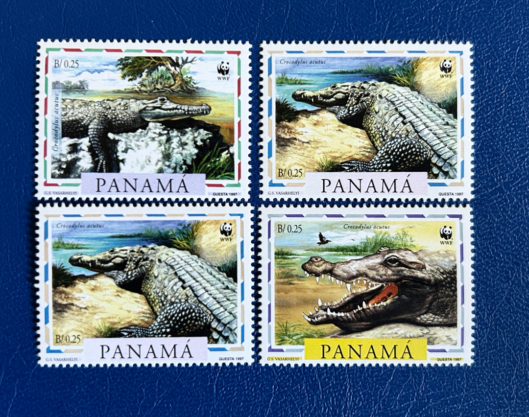 Panama - 1997 - WWF: Crocodiles (fauna) -  MNH**
