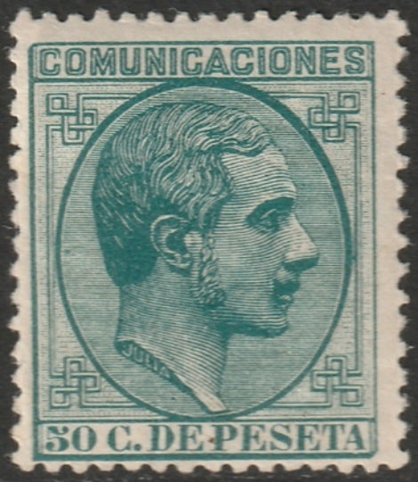 Spain 1878 Sc 238 MH* creases