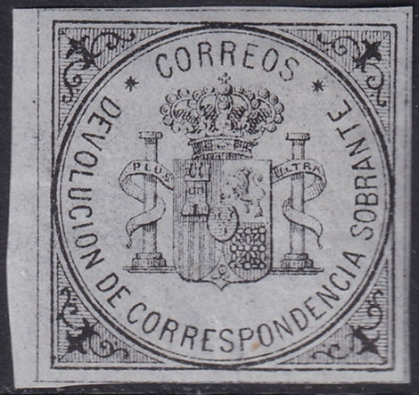 Spain 1875 Ed 172 devolución (return) stamp MNH**