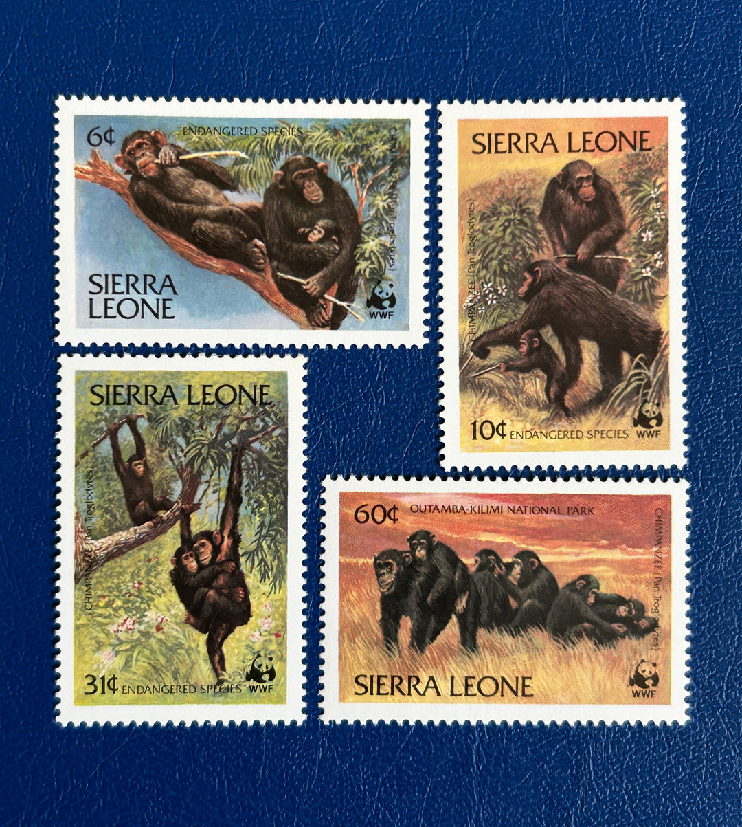 Sierra Leone - 1983 - WWF: Chimpanzees (fauna)-  MNH**