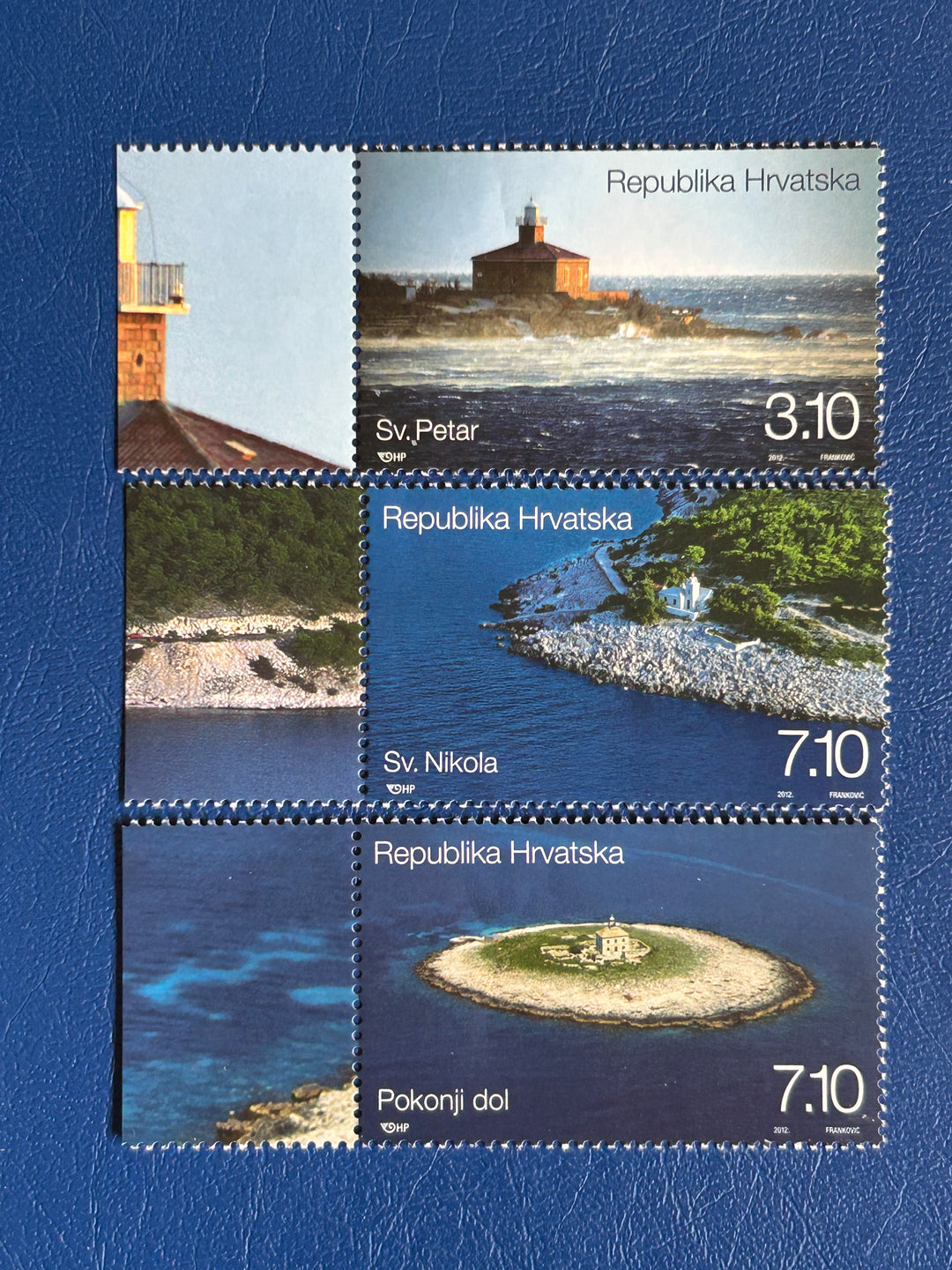 Croatia 2012 Sc 838-40 Lighthouses - MNH**