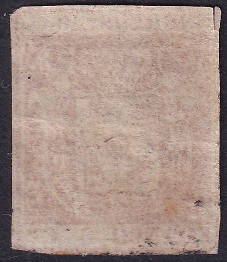 Spain 1854 Sc 26 MLH* partial gum small cut at top left