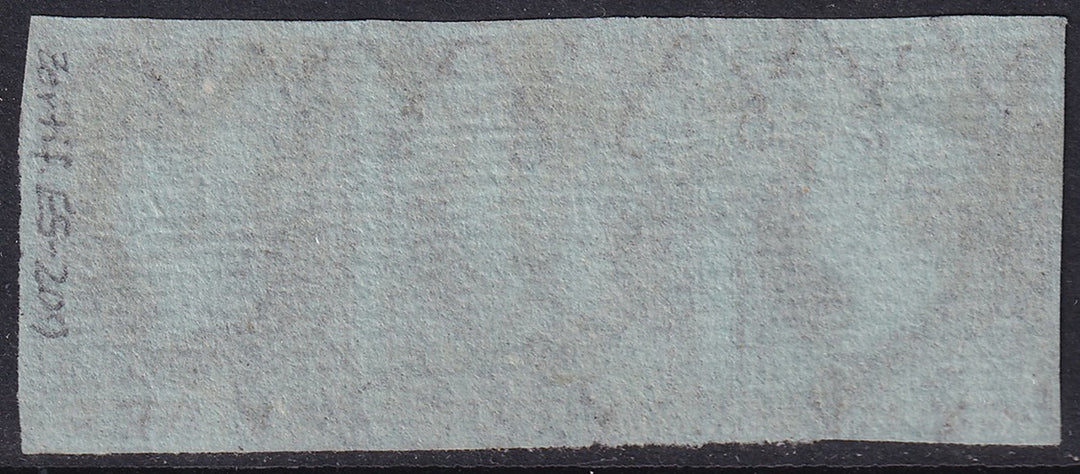 Spain 1855 Sc 39b strip of 3 used "43" (Santander) cartwheel (rueda) cancels