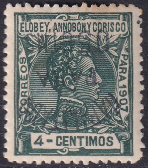 Elobey Annobon & Corisco 1909 Sc 56 MH* inverted overprint variety