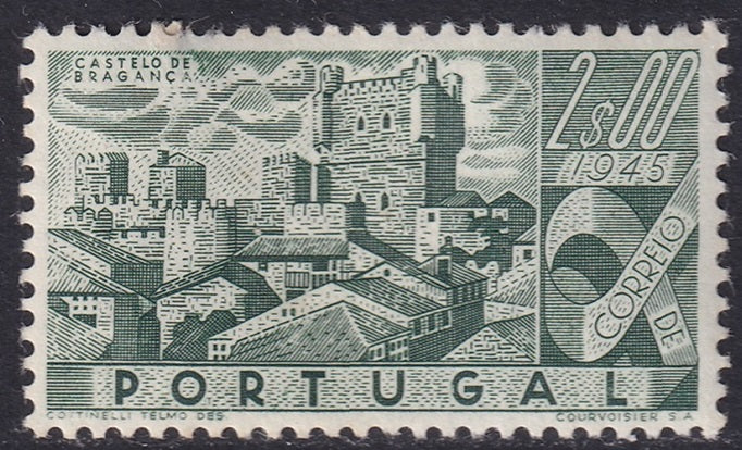 Portugal 1946 Sc 668 MH* small top thin/disturbed gum