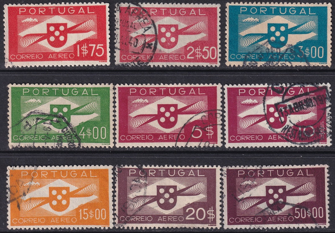 Portugal 1936 Sc C2-10 air post partial set used