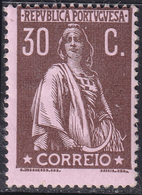 Portugal 1912 Sc 220 MH* paper adhesion on gum