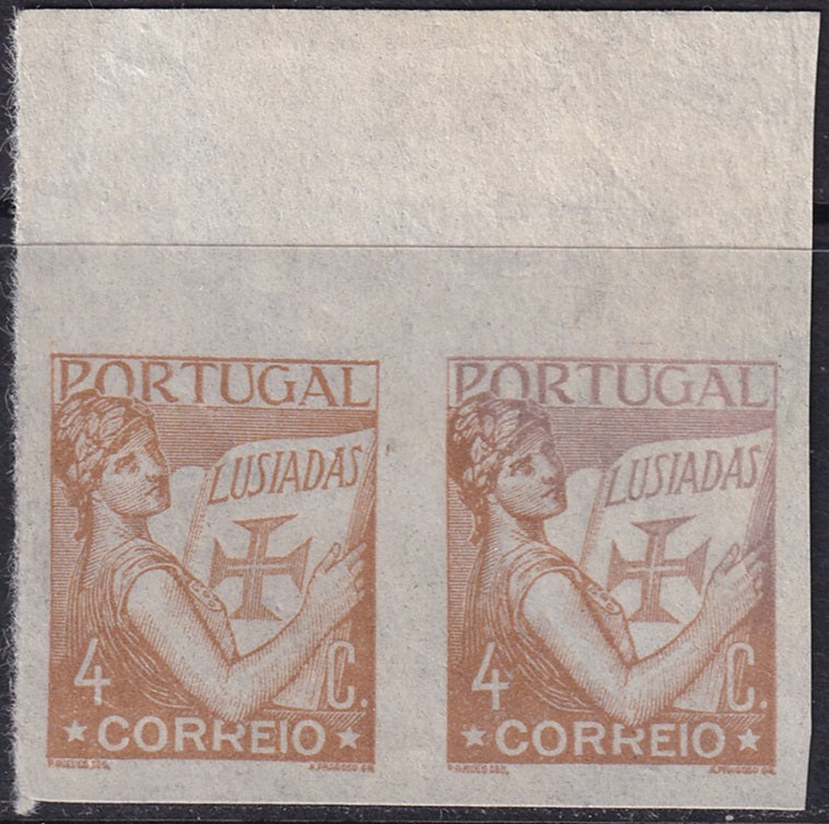 Portugal 1931 Sc 497 imperf proof margin pair MLH*