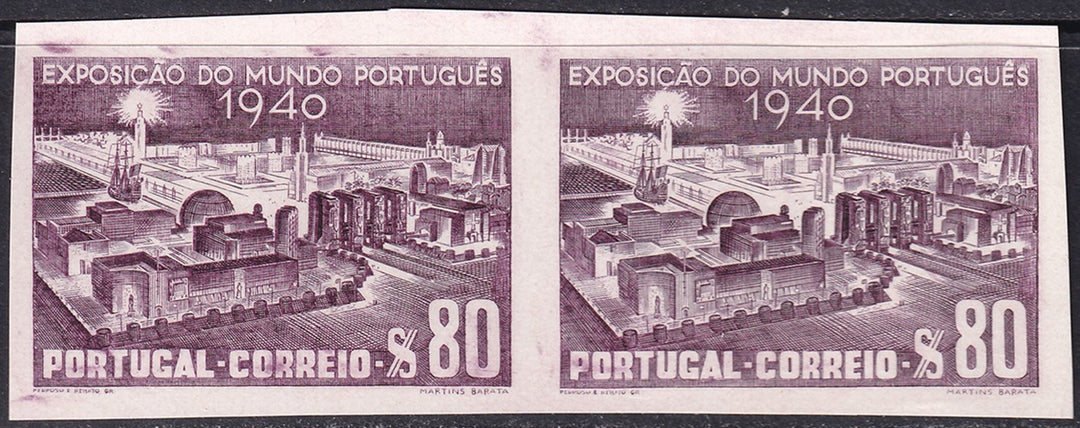 Portugal 1940 Sc 592 imperf proof pair MNH**