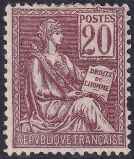 France 1900 Sc 118 MH* missing perf at right