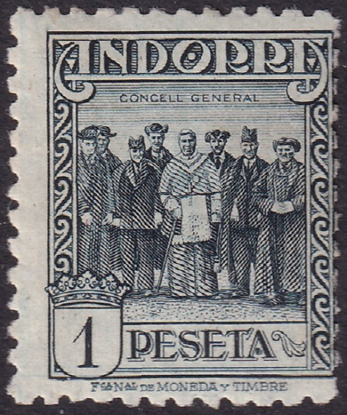 Andorra Spanish 1931 Sc 22a MLH* perf 11.5