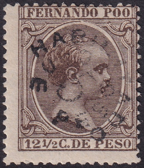 Fernando Po 1896 Sc 25 MH* experts mark thin at right side