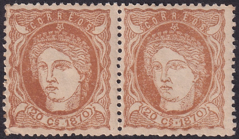 Cuba 1870 Sc 48 pair MNH**