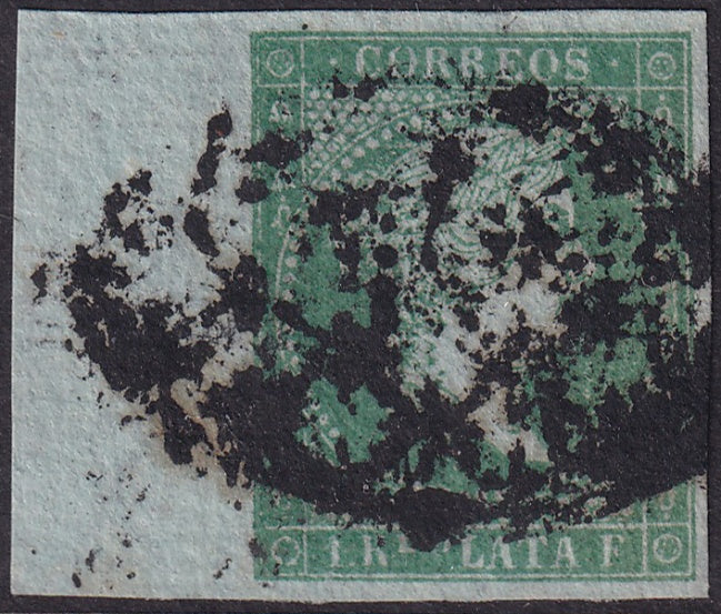 Cuba 1855 Sc 1 margin single used