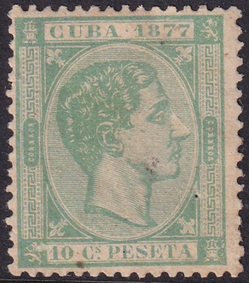 Cuba 1877 Sc 71 MLH* spots on front