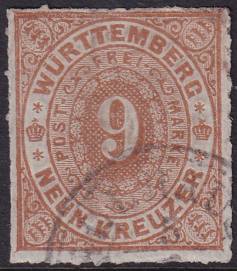 Wurttemberg 1873 Sc 51 used light cancel