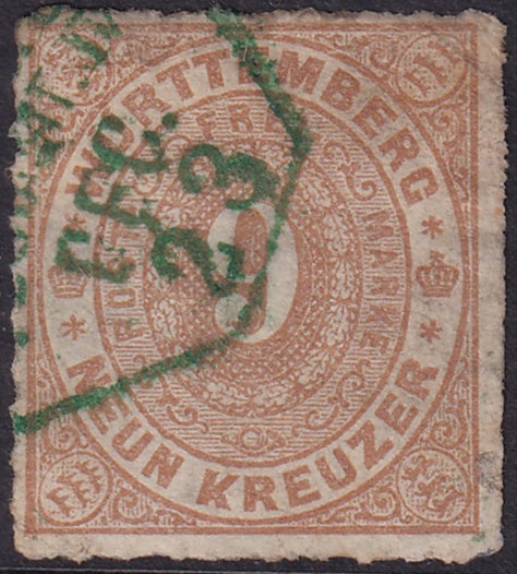 Wurttemberg 1873 Sc 51 used small corner fold