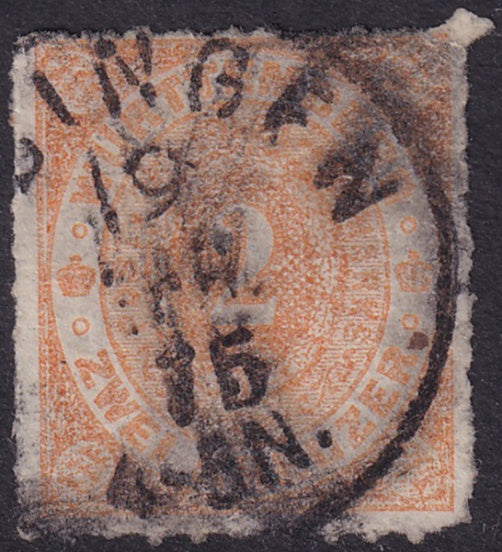 Wurttemberg 1869 Sc 48 used [..]ingen cancel