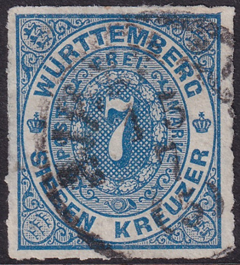 Wurttemberg 1869 Sc 50 used