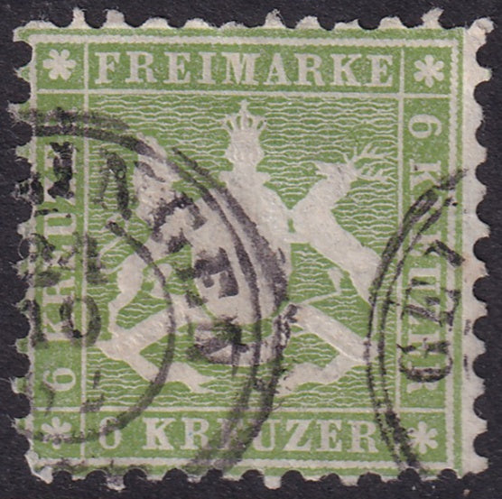 Wurttemberg 1863 Sc 34 used [..]ingen cancel