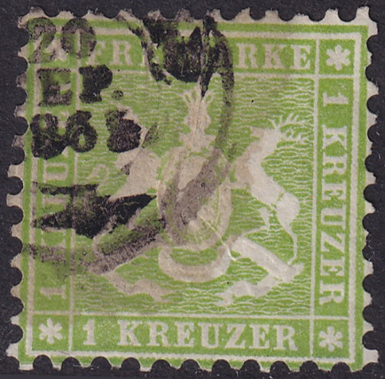 Wurttemberg 1863 Sc 34 used