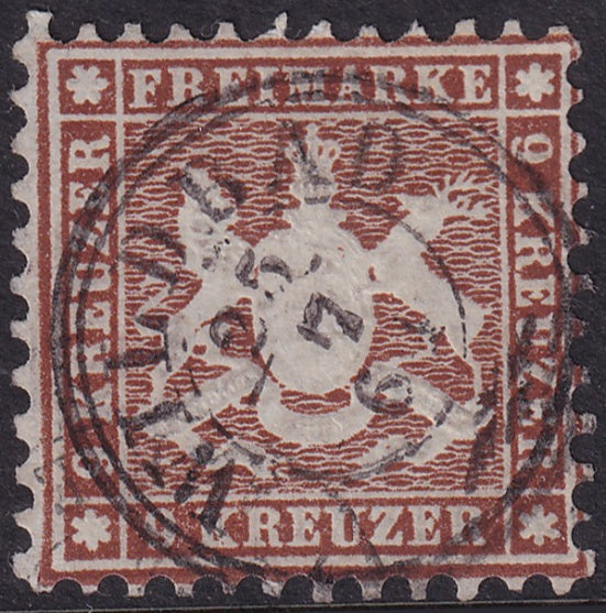 Wurttemberg 1863 Sc 39a used Wildbad cancel