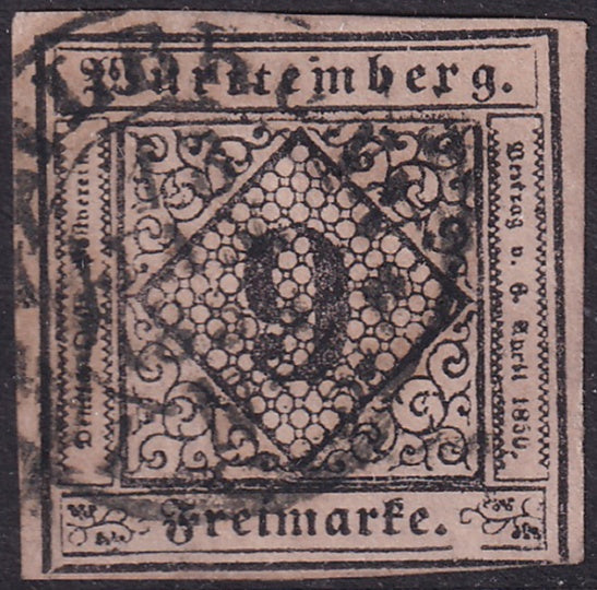 Wurttemberg 1851 Sc 5 used