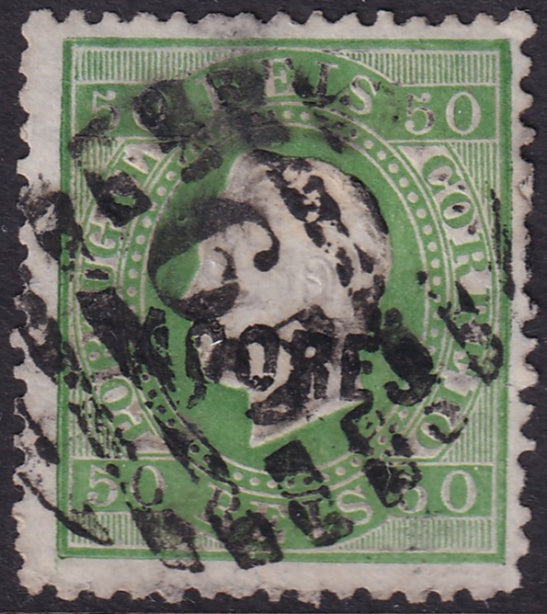 Azores 1871 Sc 26b used "65" (Penafiel) small tear at bottom