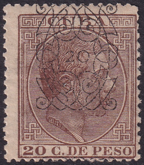 Cuba 1883 Sc 117 MH* disturbed partial gum