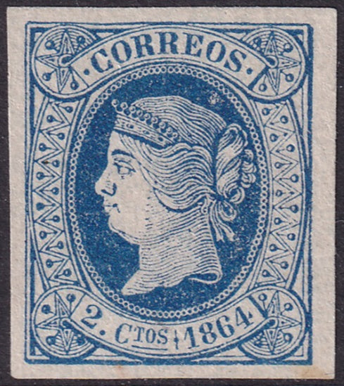 Spain 1864 Sc 61 MNG(*) couple small toning spots