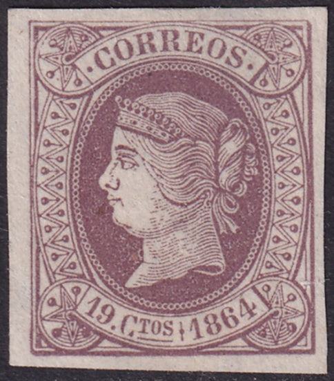 Spain 1864 Sc 64 MLH*