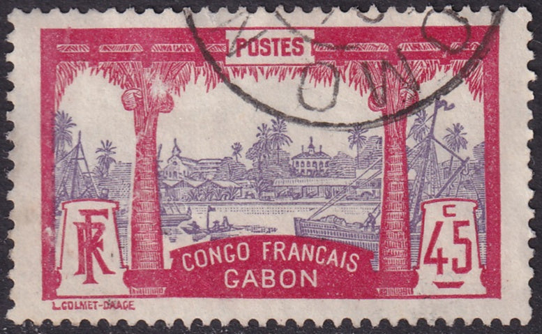 Gabon 1910 Sc 43 used