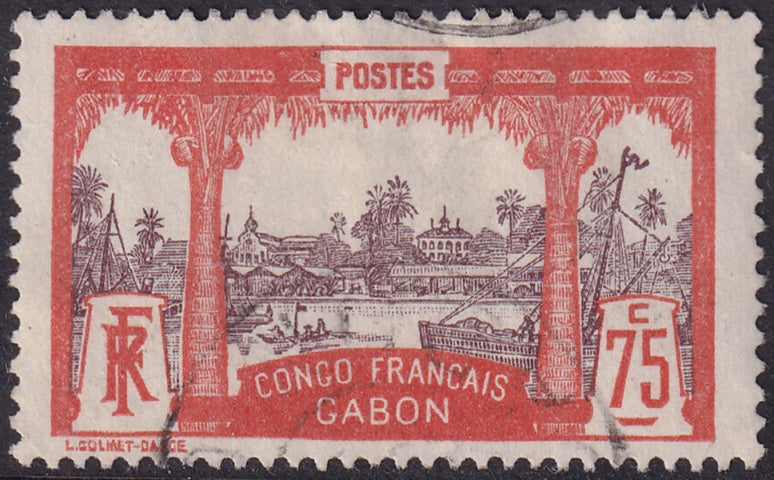 Gabon 1910 Sc 45 used