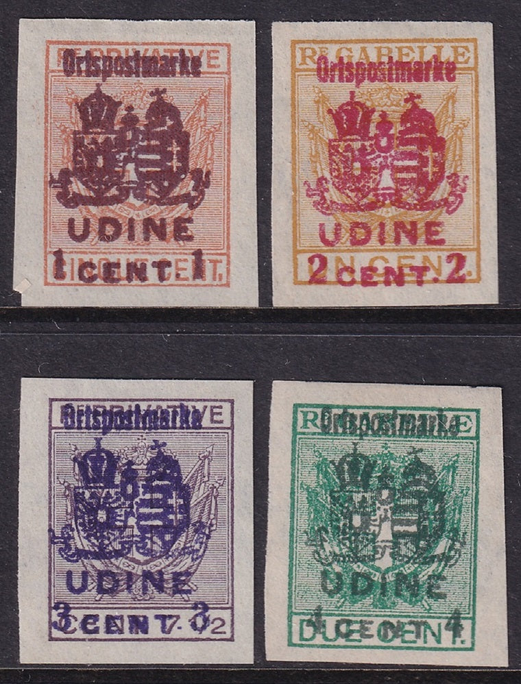 Italy 1918 Sa 69-72 Austrian occupation Udine authorized delivery set MNGAI(*)