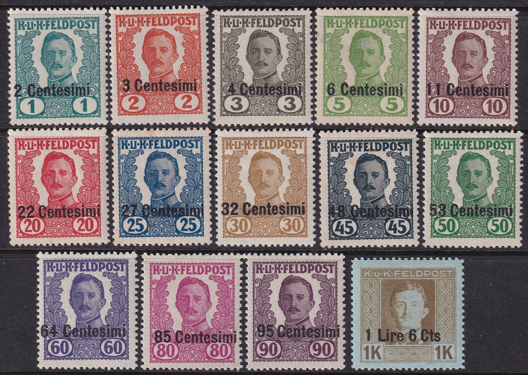 Italy 1918 Sc N20-33 Austrian occupation set MH*