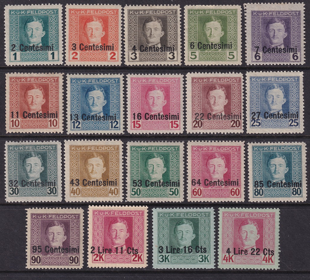 Italy 1918 Sc N1-19 Austrian occupation set MLH*