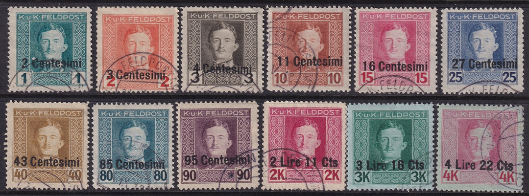 Italy 1918 Sc N1/19 Austrian occupation partial set used 12 values