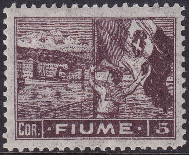 Fiume 1919 Sc 42c MH* thin translucent paper