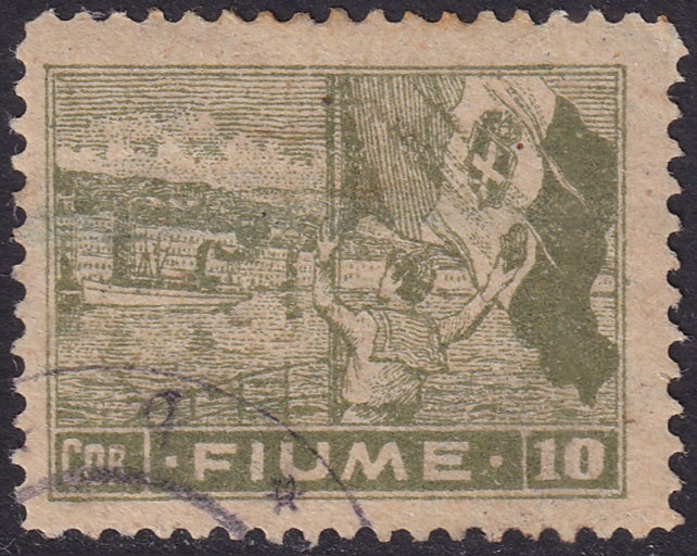 Fiume 1919 Sc 43a used greyish paper