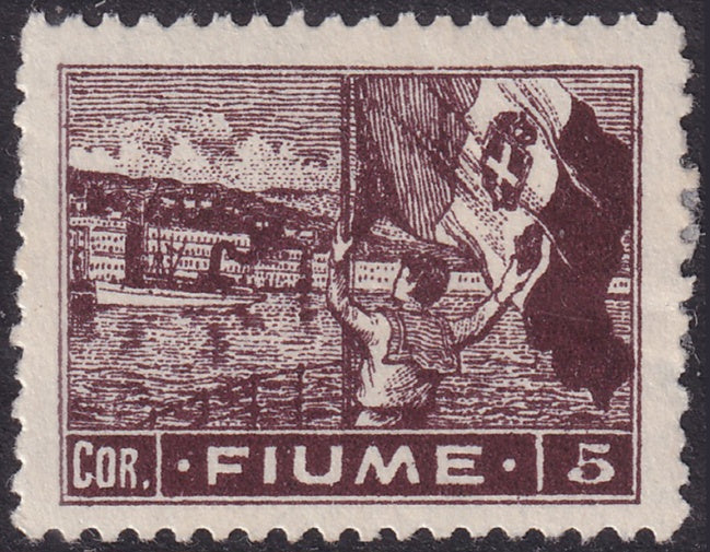 Fiume 1919 Sc 42 MH* whitish paper