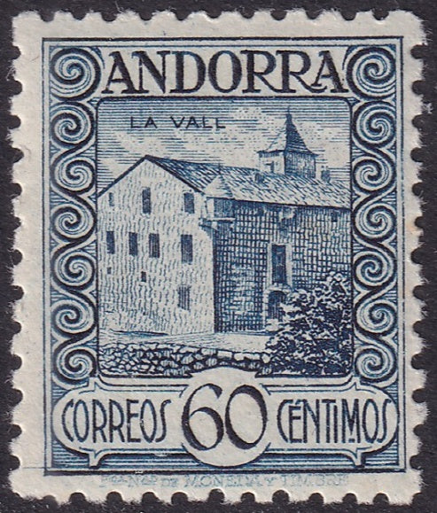 Andorra Spanish 1937 Sc 34 MNH**