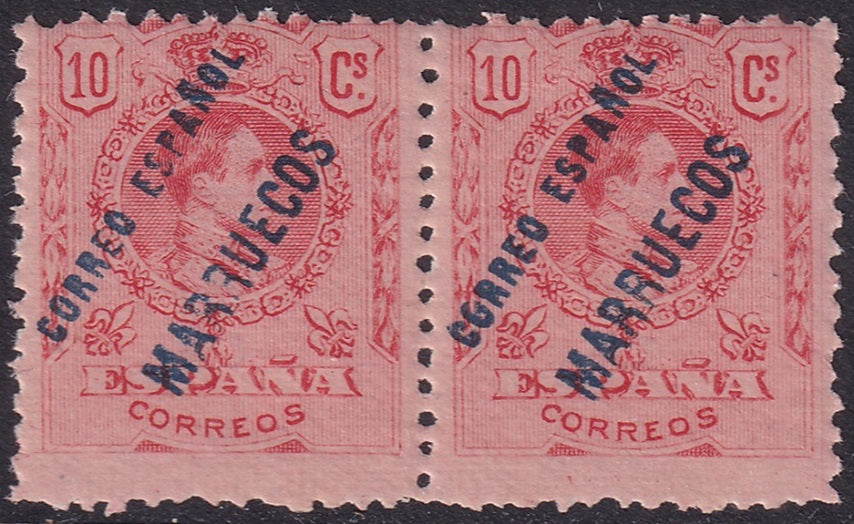 Spanish Morocco 1909 Sc 16 pair MNH**