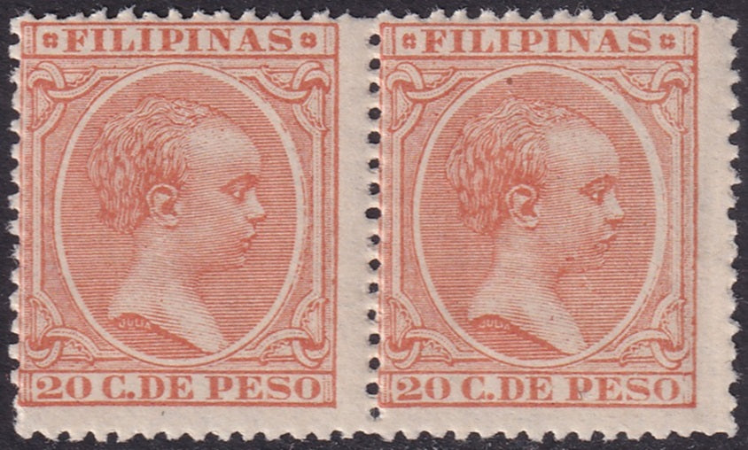 Philippines 1896 Sc 176 pair MNH**